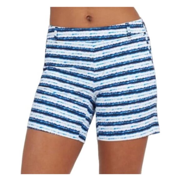 Spanx Sunshine 6 Shorts UPF 50+ Blue Painted Stripe Summer Beach - Picture 1 of 11
